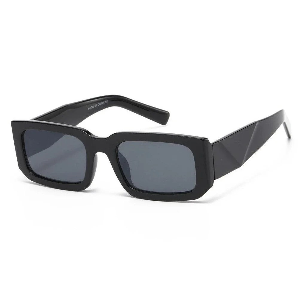 Sunglasses Men's Fashion Square Dark Black Lens Cholo Gangs Rapper Shades HipHop